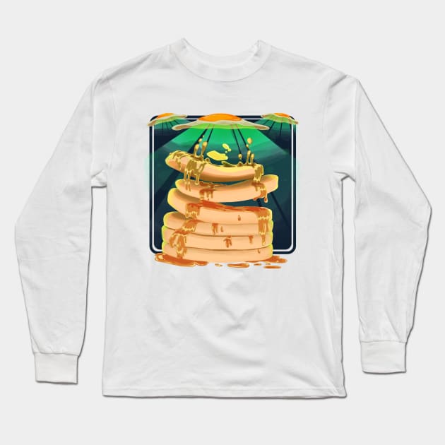 Breakfast Invasion Long Sleeve T-Shirt by Cozmic Coconuts